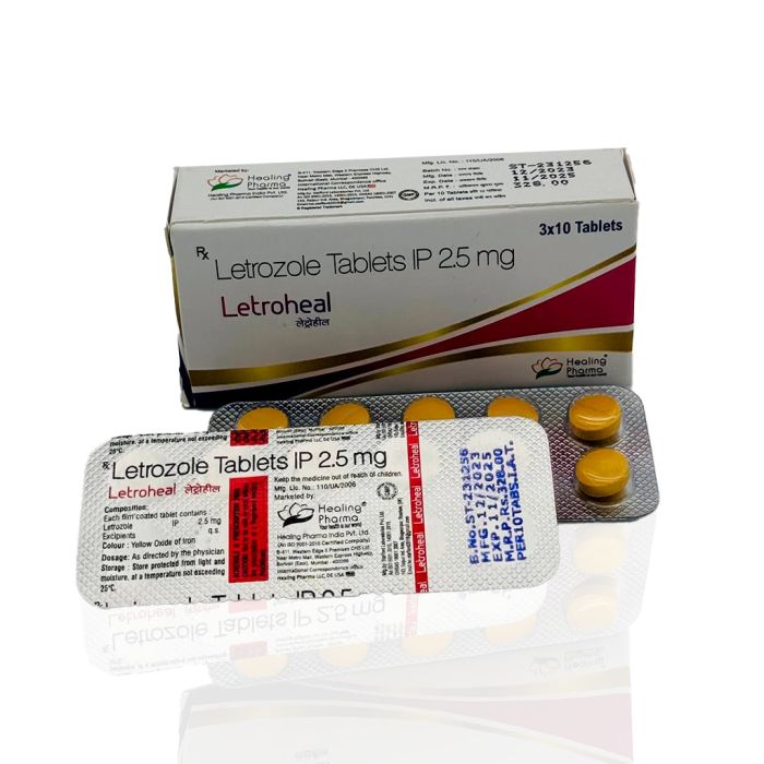 Летрохил Летрозол Хеалінг Фарма 2,5 мг  ( Letroheal Letrozole  2,5 mg Healing Pharma)