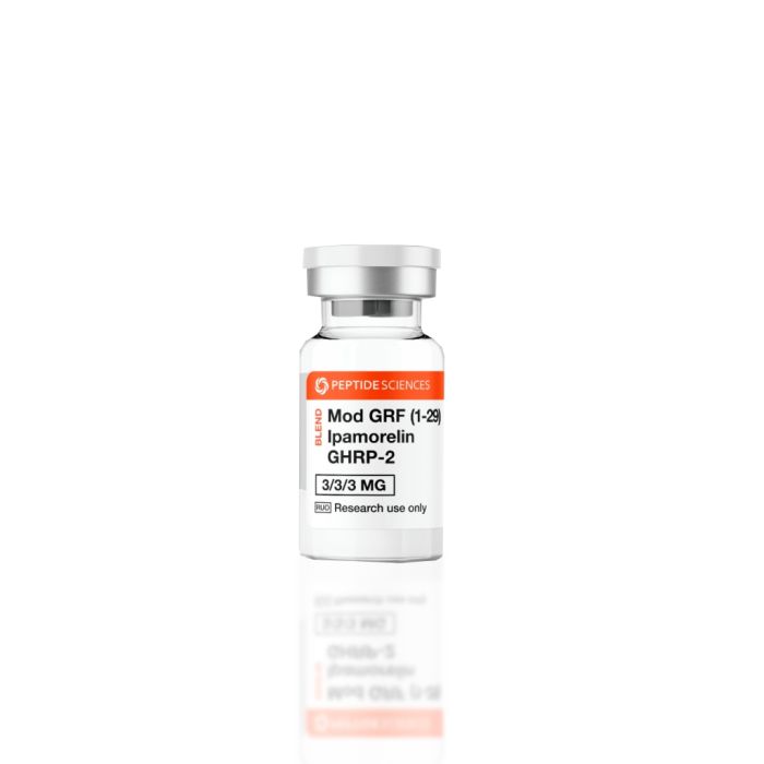 Мод ГРФ, Іпаморелин, ГХРП2 Пептид Саенс 9 мг (Mod GRF, Ipamorelin, GHRP2 9 mg Peptide Sciences)