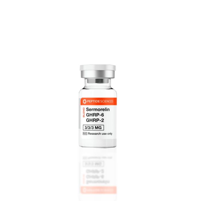 Серморелін, ГХРП6, ГХРП2 Пептид Саенс 9 мг (Sermorelin, GHRP6, GHRP2 9 mg Peptide Sciences)