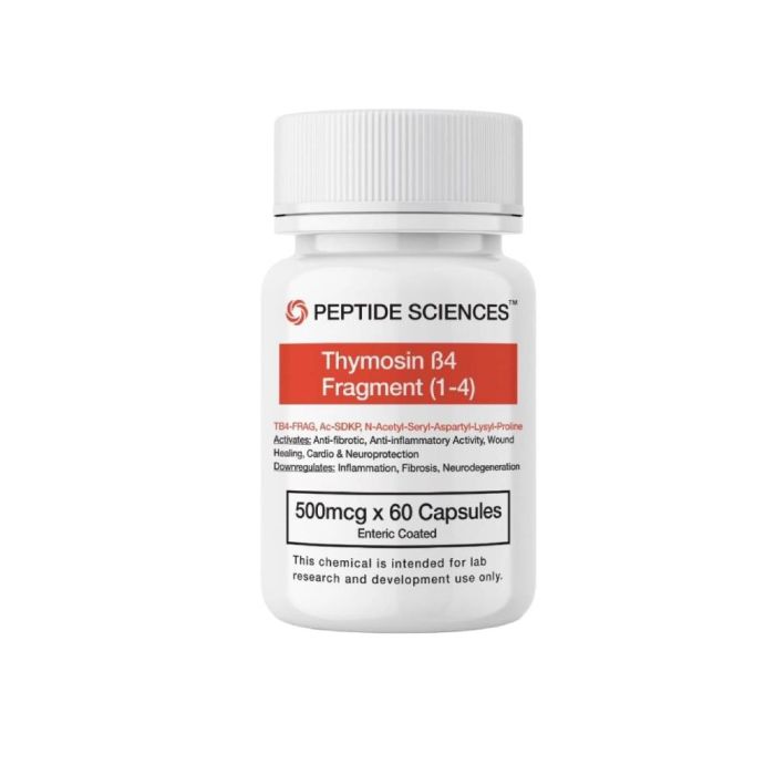 Тимозин Бета-4 Фрагмент (1-4) (Ац-СДКП) Пептид Саенс 60 (капсул) (Thymosin Beta-4 Fragment (1-4) (Ac-SDKP) PeptideSciences)