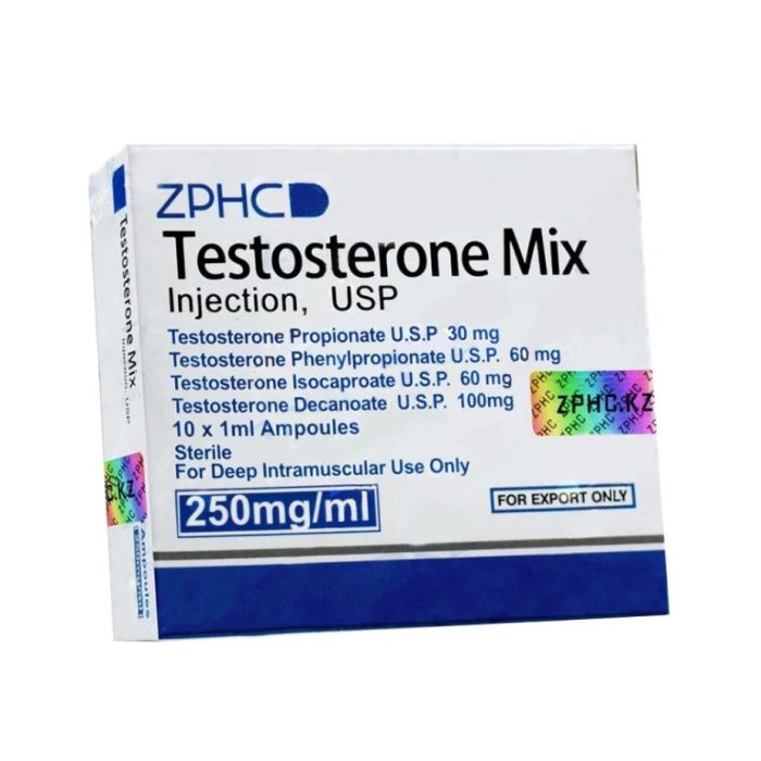 Мікс тестостеронів Чженчжоу Фарм 250 мг (Testosterone Mix U.S.P. Zhengzhou Pharmaceutical Co. Ltd)