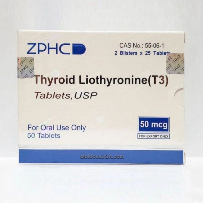 Ліотиронін Чженчжоу Фарм 50 мг (Thyroid Liothyronine Zhengzhou Pharmaceutical Co. Ltd)